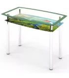 Glass dining table D-05-2 with tempered glass and chrome legs order